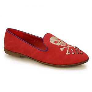 Μπαλαρίνες slipper με νεκροκεφαλή Κόκκινο
