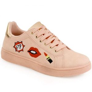 Γυναικεία sneakers με σχέδια Ροζ