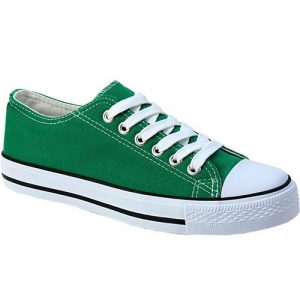 Γυναικεία sneakers με λευκή σόλα Πράσινο